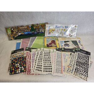 Lot of 12x12 SCRAPBOOK Paper Alphabet Stickers Album Junk Journal Crafts Cards